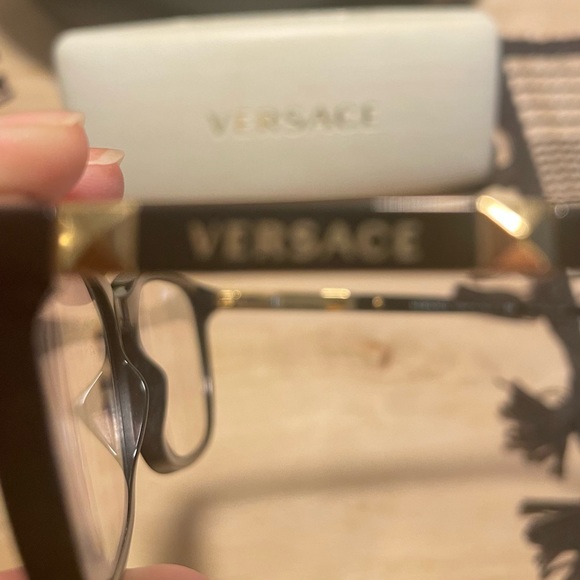 versace Eye wear glasses Black and gold - Picture 2 of 3